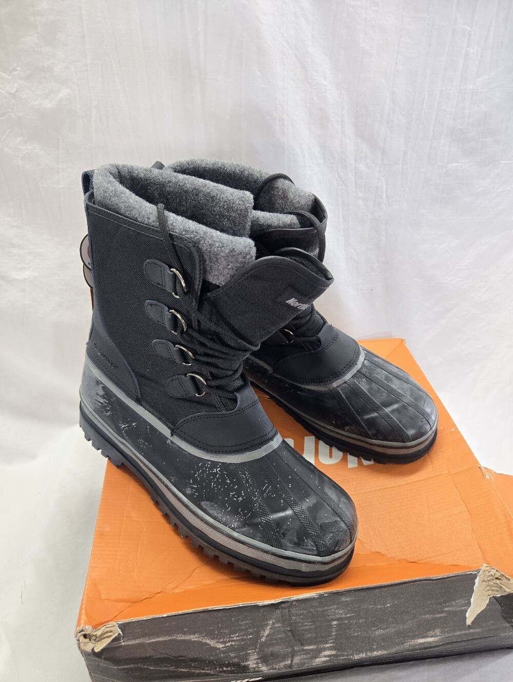 Northside Waterproof Back Country Men's Size 12 Black Polar Boots New